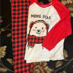 Cuddle Duds- Mama Bear pajama set 3X